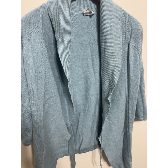Athleta Wrap Sweater Cardigan Women's Size M Blue Loungewear - Picture 3 of 7